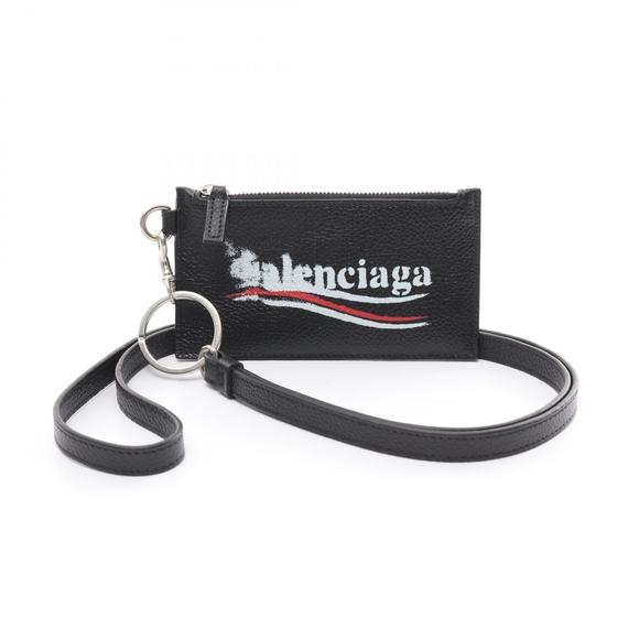 Balenciaga Coin Leather Wallet Black - Picture 1 of 6